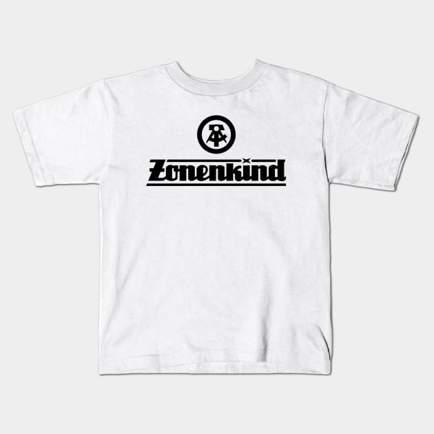 Zone child with DDR logo (black) Kids T-Shirt by GetThatCar